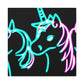 "Neon Unicorn Carnival" NEON Unicorns Art Canvas
