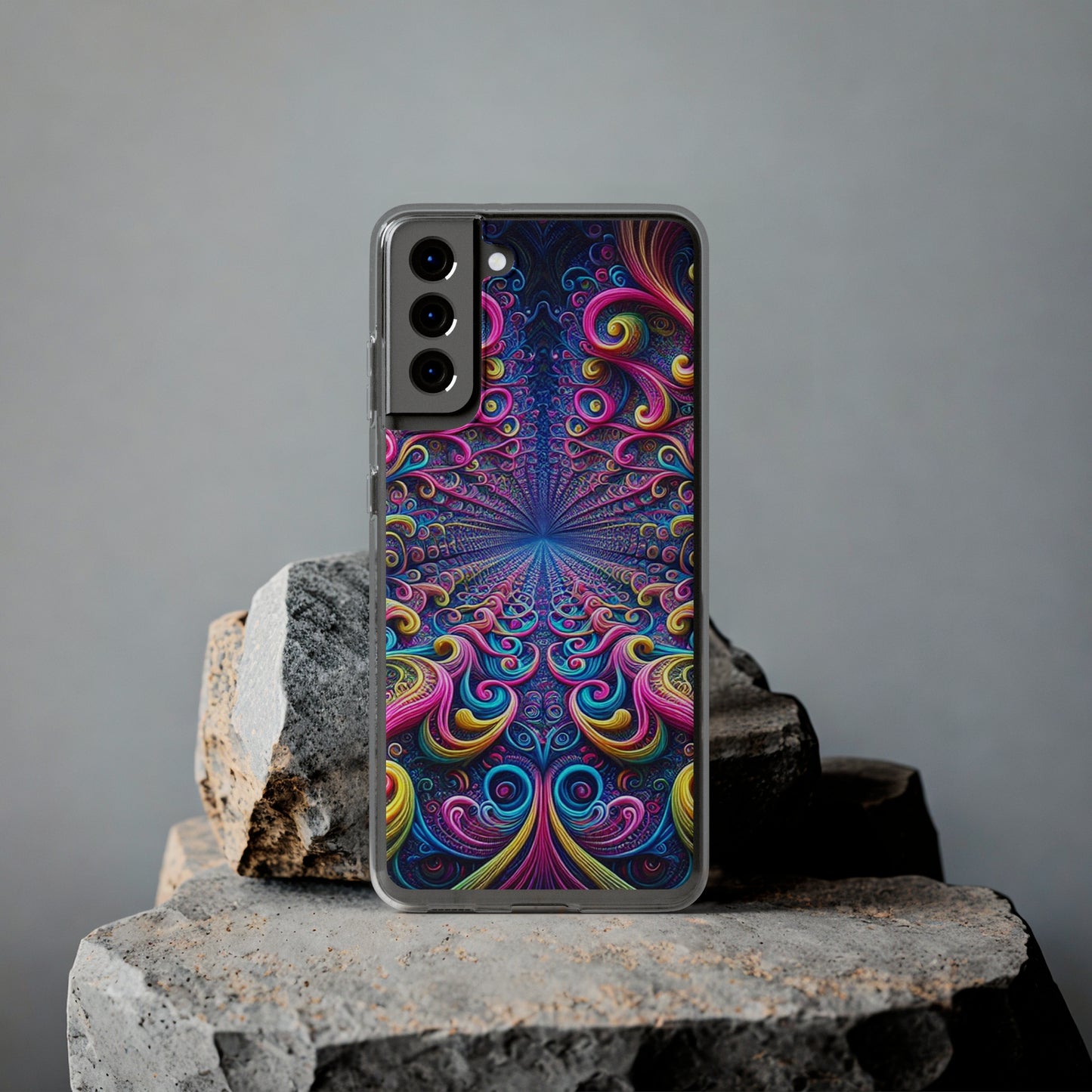 Neon Infinity Dreamscape. Infinity Patterns Art Polycarbonate Phone Case