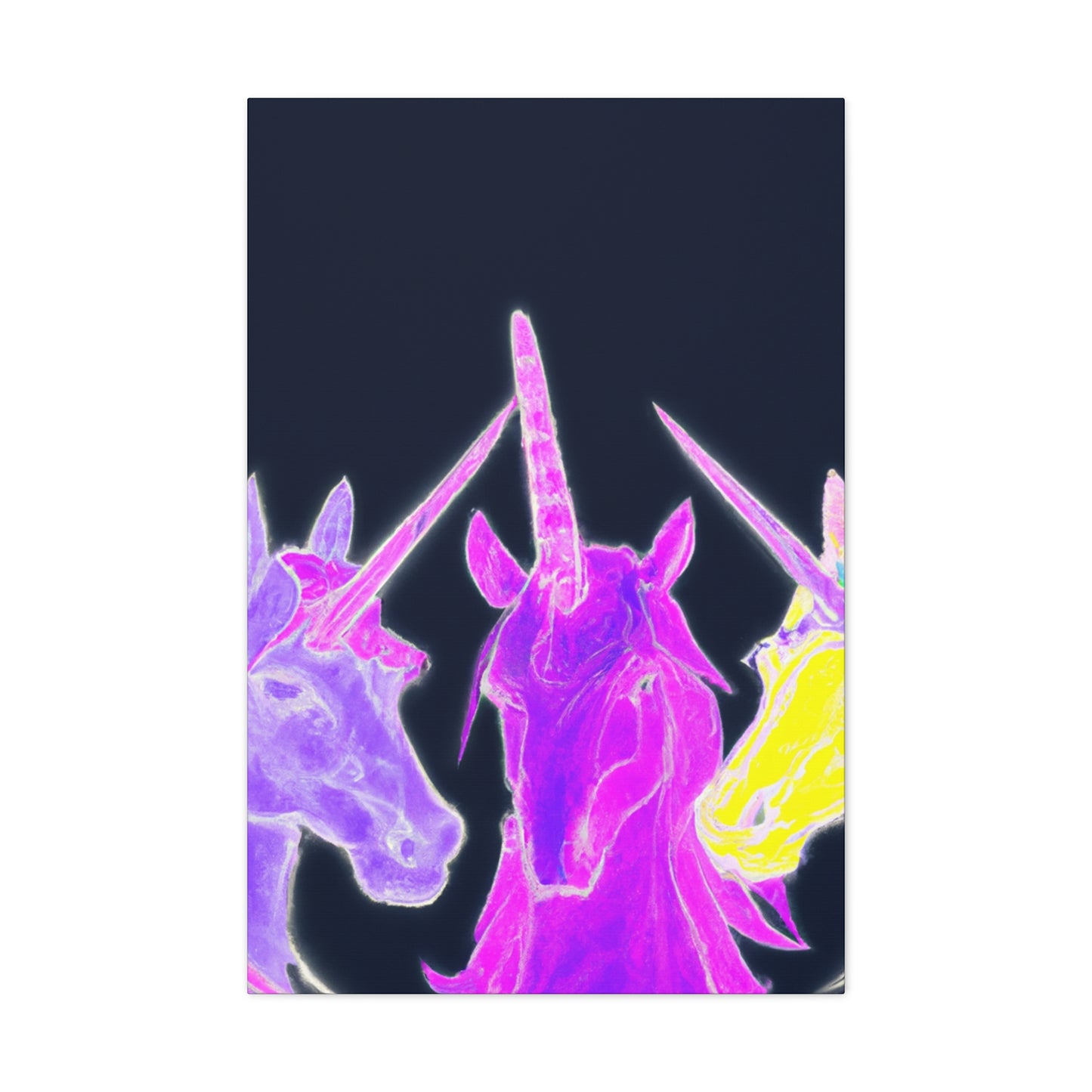 Neon Unicorn Dreamscape NEON Unicorns Art Canvas