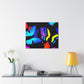 "Fantasia of Flutterbyes" Neon Butterflies  Art Canvas