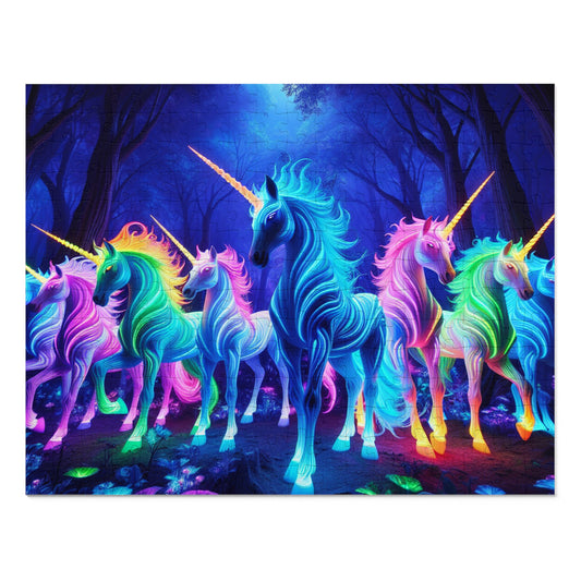 Neon Herd. - Neon Unicorns Puzzle
