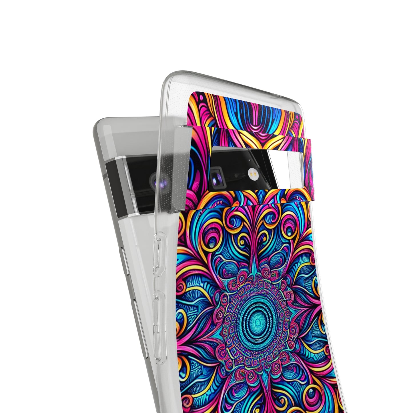 "Fantasia of Fluorescence" Infinity Patterns Art Polycarbonate Phone Case Samsung Galaxy s21 s22 Google Pixel 6 Iphone 11 12 13 14 Pro Max Mini Plus
