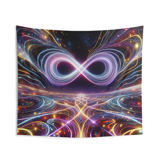 Electric Astral Voyage. Infinity Patterns Art Tapestry