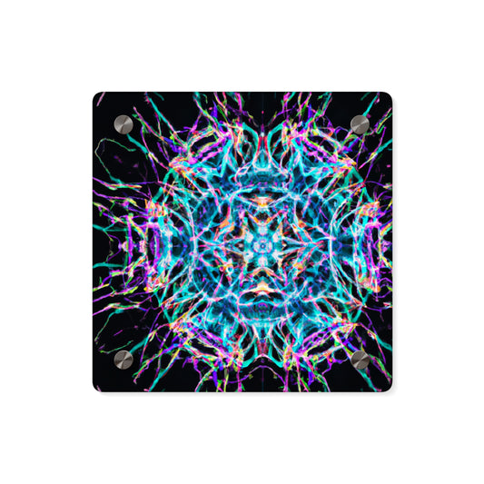 Neon Infinity Vibes. Trippy Infinity Patterns Acrylic Art Panel