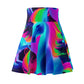 "Electronic Enchantment" -NEON Unicorns Woman' Skater Skirt