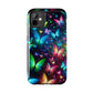 Neon Rainbow Flutterings NEON Butterflies Tough Phone Case