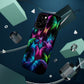 'Euphoria in Neon Flight' Neon Butterflies Premium Art Magsafe Magnet Tough IPhone 13 14 15 Pro Plus Max and Mini in Matte and Glossy Phone cases