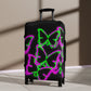 "Vivid Neon Butterfly Flutter" - Neon Butterflies  Suitcase