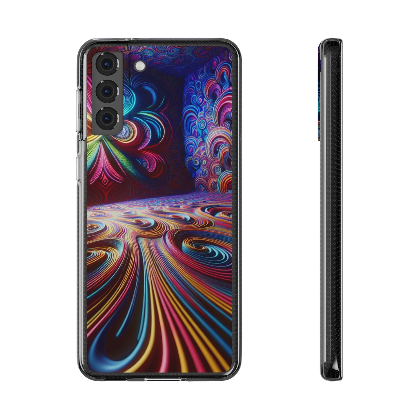 Vibin' Neon Infinity. Infinity Patterns Art Polycarbonate Phone Case