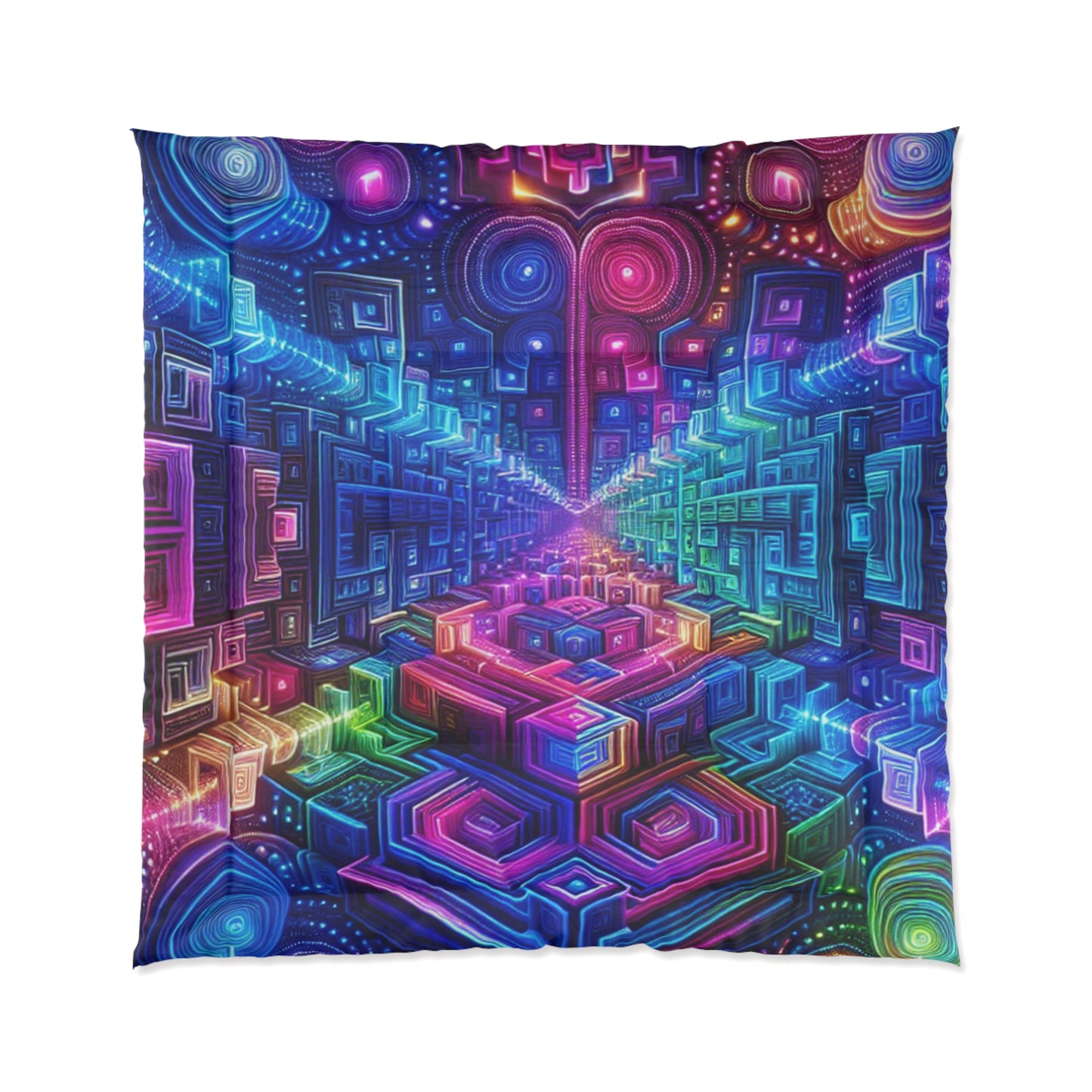 Aurora Flarezoom. Trippy Infinity Patterns Comforter Blanket