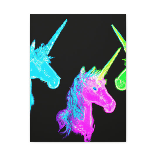 Neon Unicorn Blizzard NEON Unicorns Art Canvas