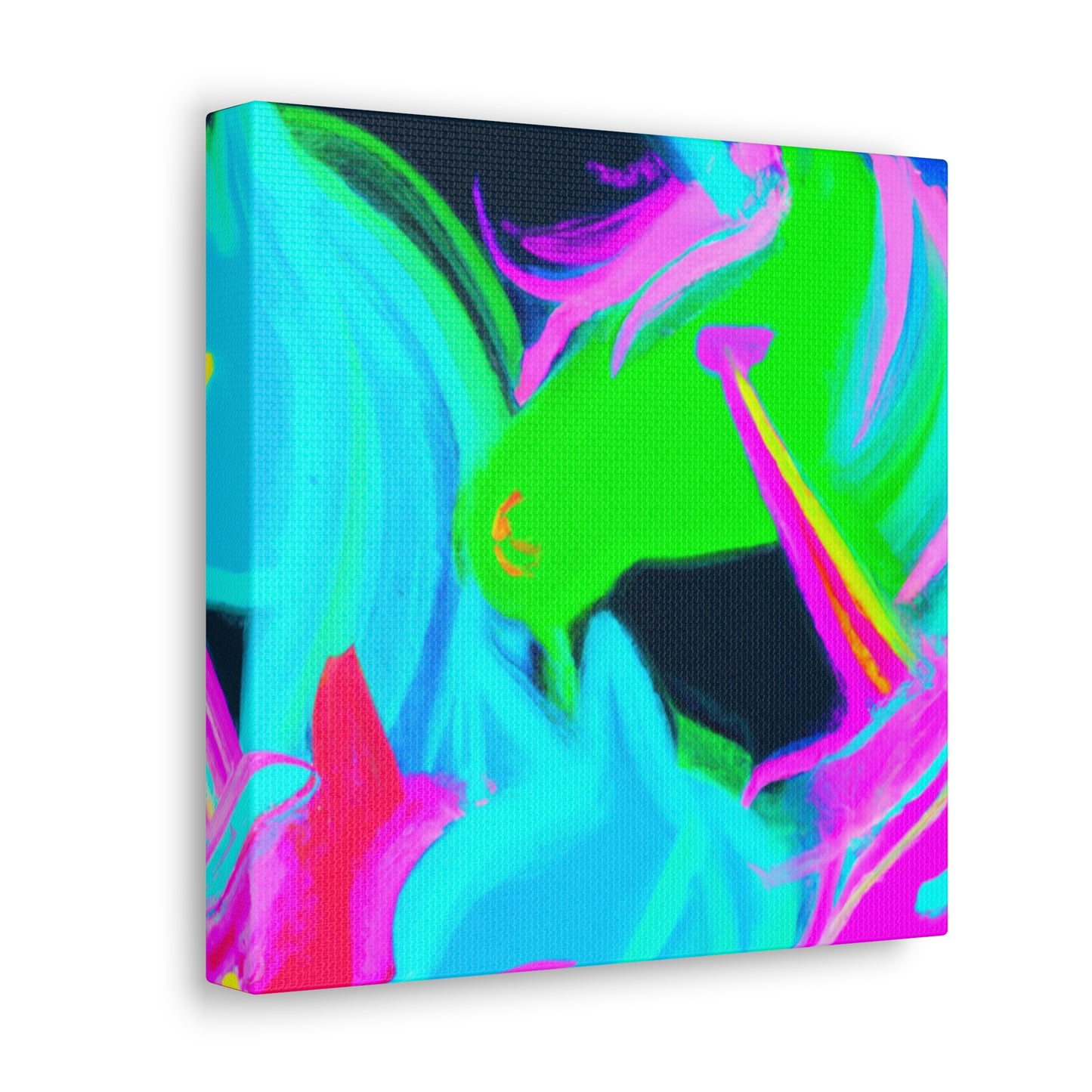 Neon Magical Joyride NEON Unicorns Art Canvas