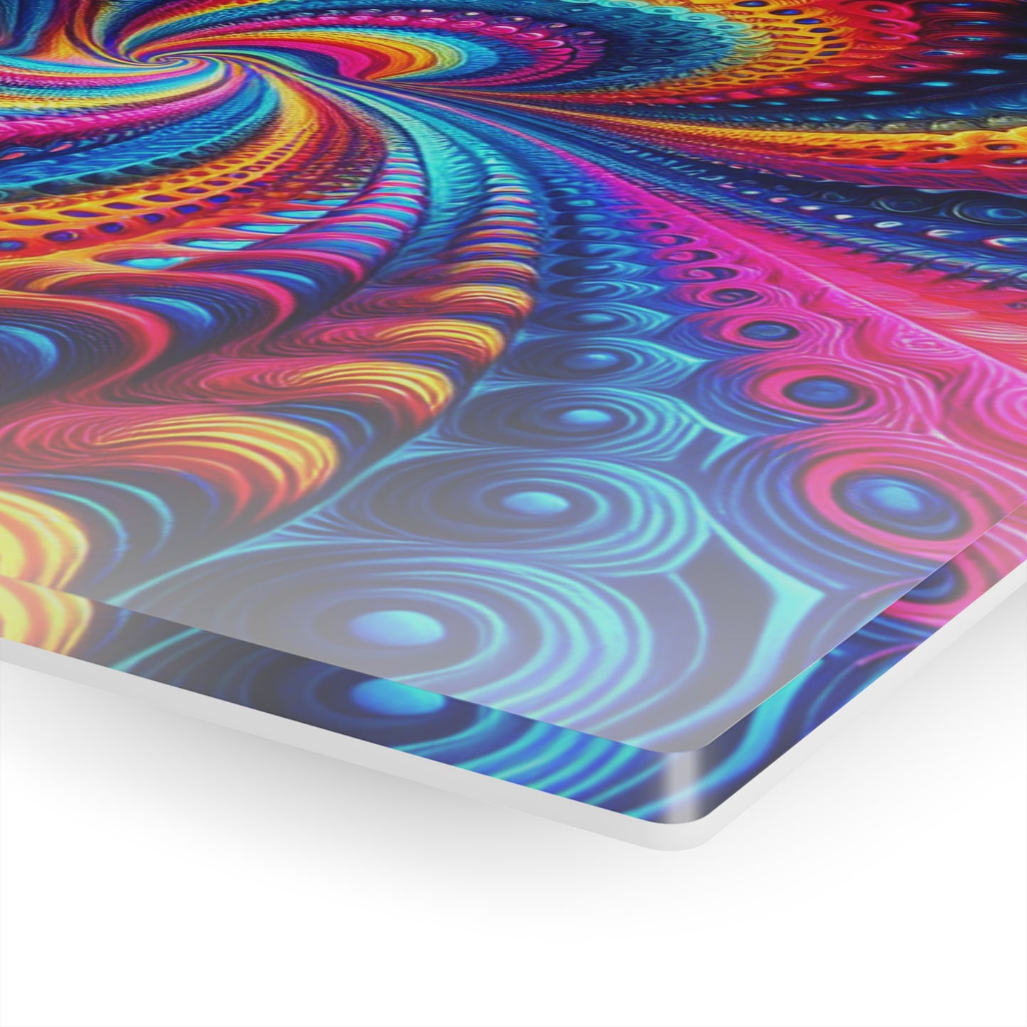 Aurora Fluxion. Trippy infity Pattern 1/4" Glossy Acrylic Art