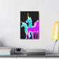 "Neonicorn Symphony" NEON Unicorns Art Canvas