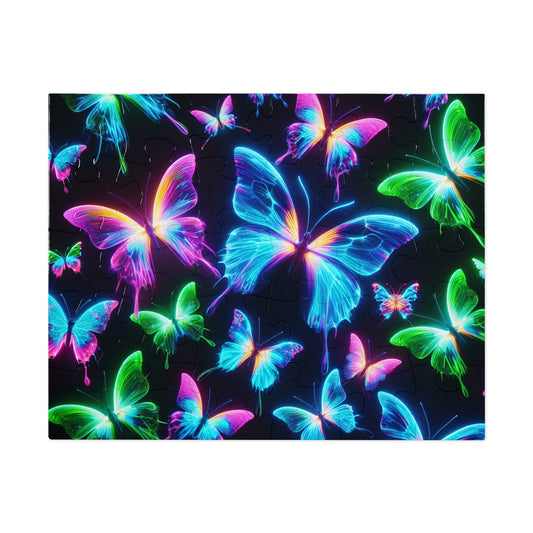 Neon Flutter - Neon Butterflies Puzzle