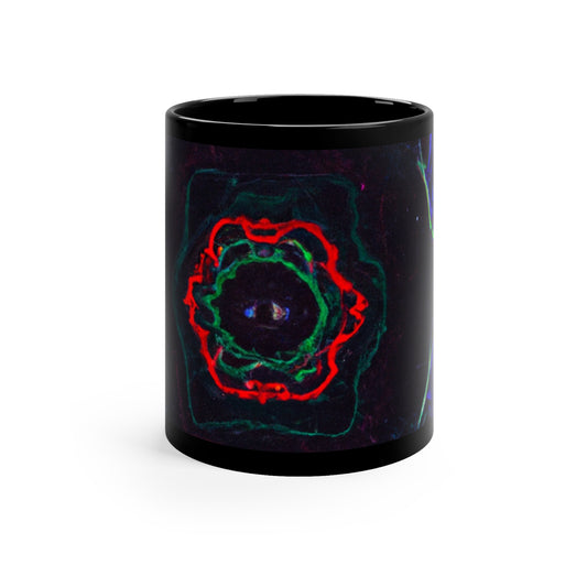 Neon Infinity Acrylicopia Trippy Infninty Patterns 11oz Black Mug