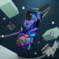 Neon Ecstasy. Neon Butterflies and Mushrooms Premium Art Magsafe Magnet Tough IPhone 13 14 15 Pro Plus Max and Mini in Matte and Glossy Phone cases