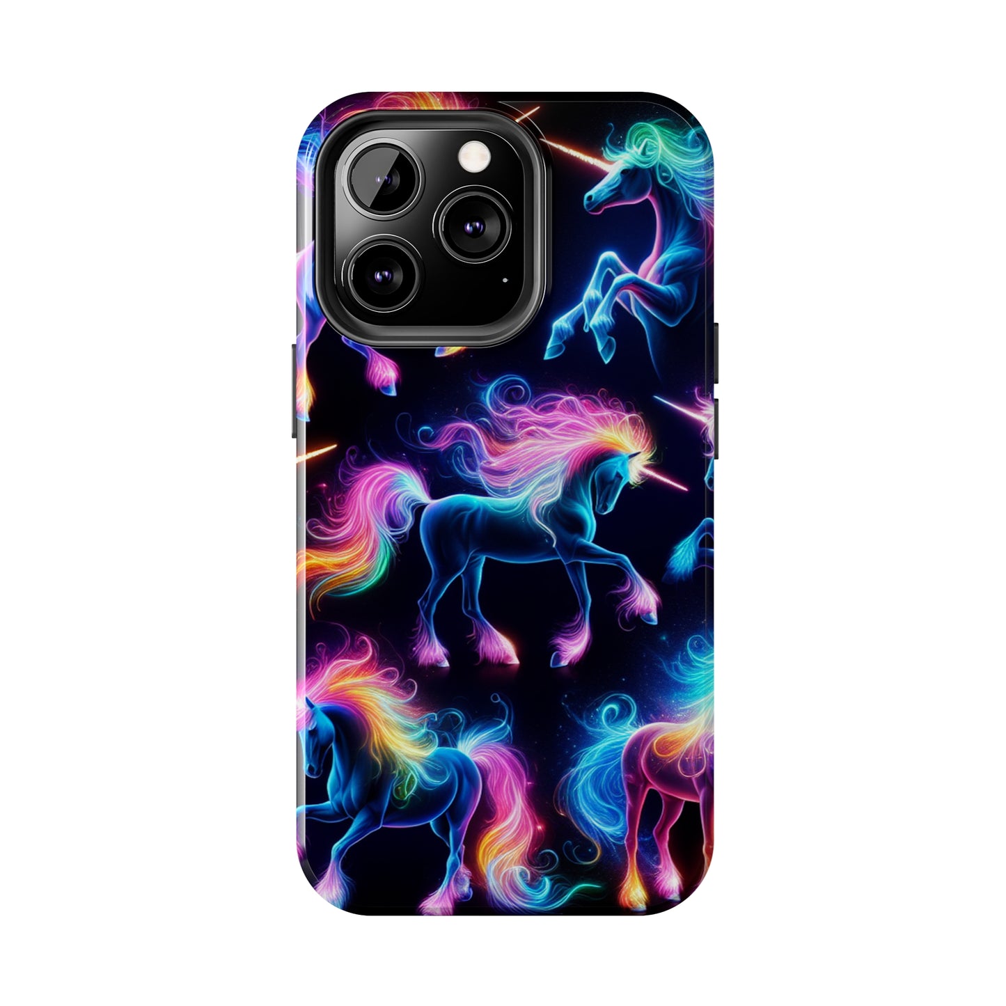 'Neon Mirage of Unicorns' NEON Unicorns Tough Phone Case