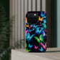 "Neon Butterfly Luridrainbow". Neon Butterflies Premium Art Magsafe Magnet Tough IPhone 13 14 15 Pro Plus Max and Mini in Matte and Glossy Phone cases