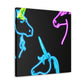 Vibrant Neon Fantasy NEON Unicorns Art Canvas