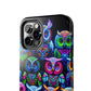Neon Nocturnal Spectacle. NEON Owls Tough Phone Case