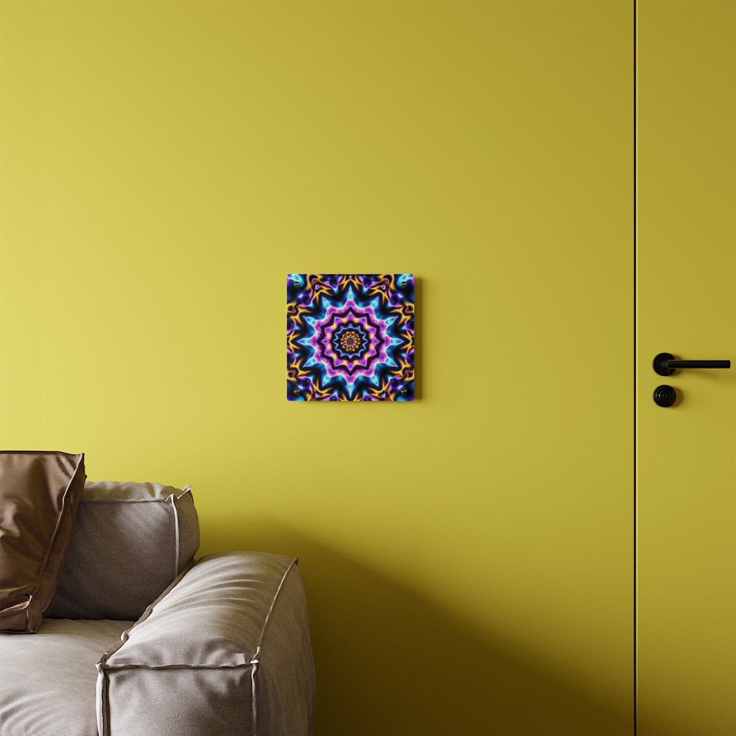 Interdimensional Spectrum Splatter Trippy Infinity Patterns Acrylic Art Panel