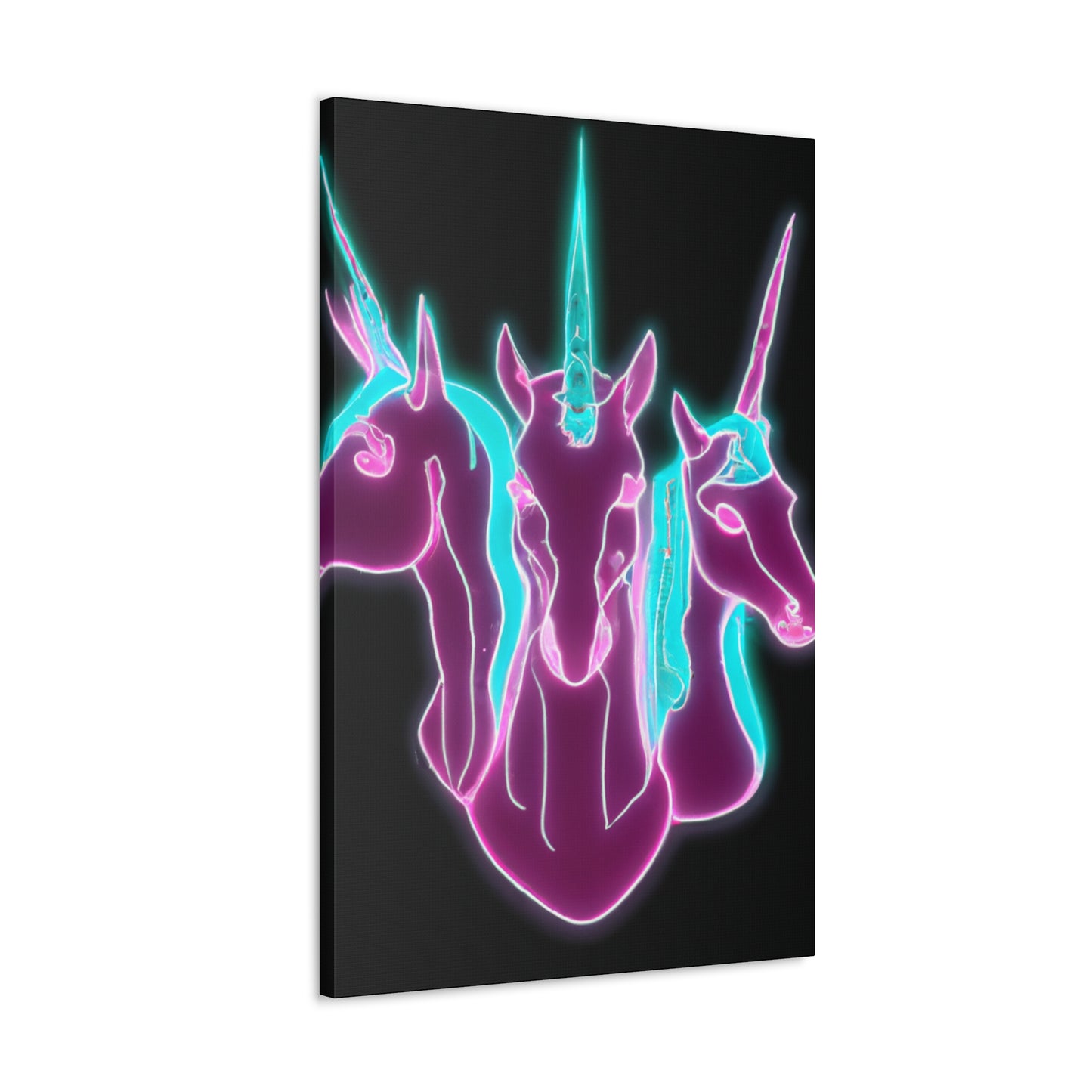 "Neon Unicorn Posse" NEON Unicorns Art Canvas