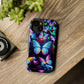 "Neon Butterflies in the Night Sky" Neon Butterflies Premium Art Magsafe Magnet Tough IPhone 13 14 15 Pro Plus Max and Mini in Matte and Glossy Phone cases