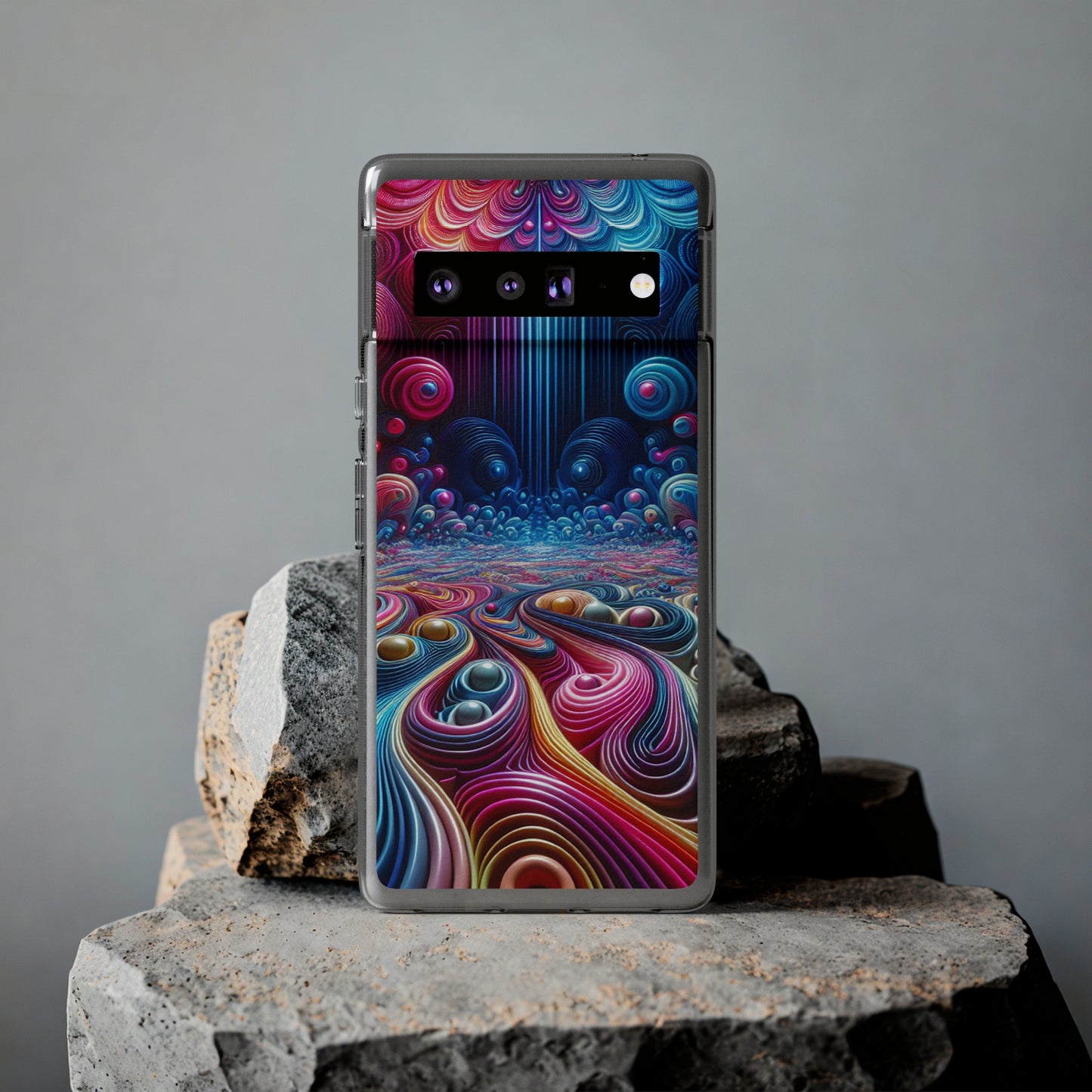 Mesmerizing Neon Infinity Infinity Patterns Art Polycarbonate Phone Case Samsung Galaxy s21 s22 Google Pixel 6 Iphone 11 12 13 14 Pro Max Mini Plus