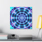 Neon Infinity Visions. Trippy Infinity Patterns Art Canvas
