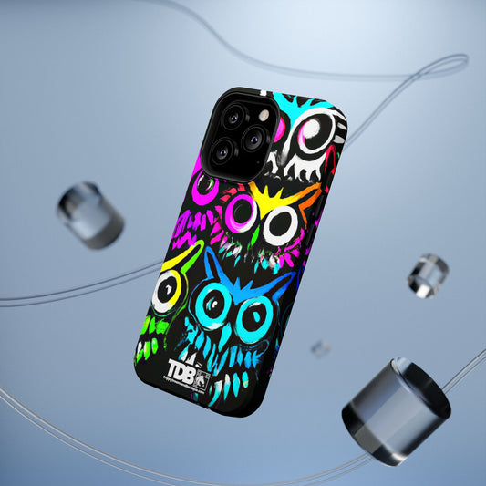 TDB Psychedelic Rave Owl Impact-Resistant Phone Case - Colorful Protection