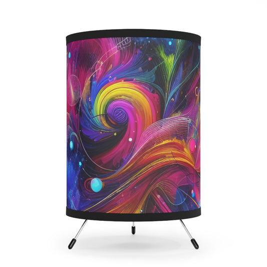 Cesare da Vinci - Trippy Infity Patterns Art Tripod Lamp