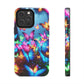 "Neon Butterflies Awakening" NEON Butterflies Tough Phone Case
