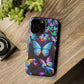 "Neon Butterflies in the Night Sky" Neon Butterflies Premium Art Magsafe Magnet Tough IPhone 13 14 15 Pro Plus Max and Mini in Matte and Glossy Phone cases