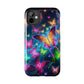 Neon Butterflies In Flight. NEON Butterflies Tough Phone Case