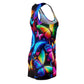 Neon Butterfly Reverie Neon Butterflies  Racerback Dress