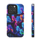 "Neon Nocturne" NEON Owls Tough Phone Case