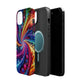 Infinite Neon Ravelry. Neon Trippy Infinity Patterns Premium Art Magsafe Magnet Tough IPhone 13 14 15 Pro Plus Max and Mini in Matte and Glossy Phone cases