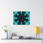 Vortexed Neon Nebula Splatter. Trippy Infinity Patterns Art Canvas