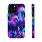 Neon Uniflourish Neon Unicorns Premium Art Magsafe Magnet Tough IPhone 13 14 15 Pro Plus Max and Mini in Matte and Glossy Phone cases