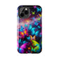 "Neon Flutterings" NEON Butterflies Tough Phone Case Iphone  7 8 9 10 11 12 13 14 SE X XR XS Pro Max Mini Plus