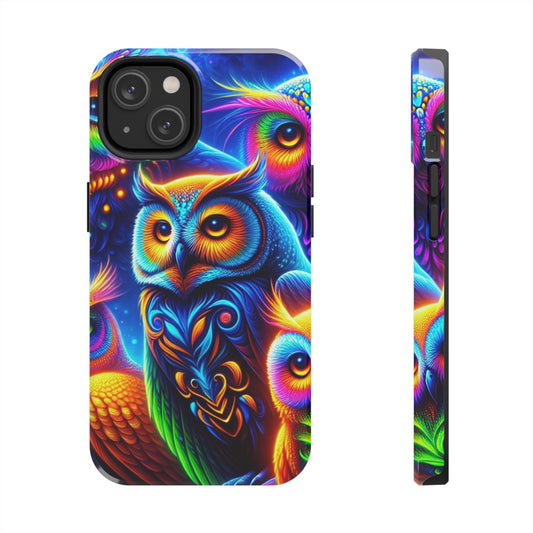 Neon Night Owls. NEON Owls Tough Phone Case