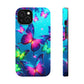 Vivid Glinting Neon Butterflies Neon Butterflies Premium Art Magsafe Magnet Tough IPhone 13 14 15 Pro Plus Max and Mini in Matte and Glossy Phone cases
