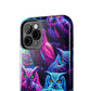 "Vivid Neon Nocturnal Symphony" NEON Owls Tough Phone Case