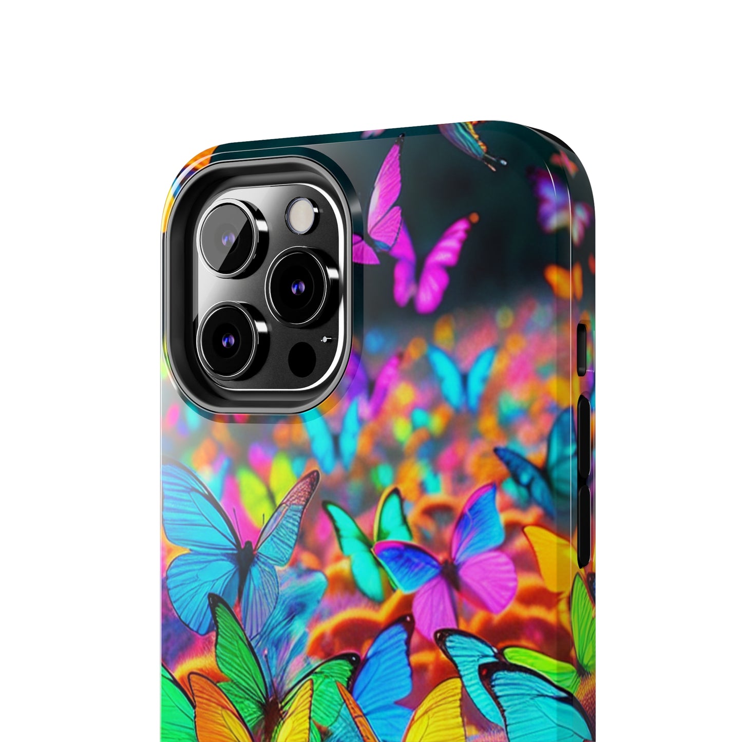 "Neon Butterfly Mural" NEON Butterflies Tough Phone Case Iphone 6 7 8 9 10 11 12 13 14 SE X XR XS Pro Max Mini Plus