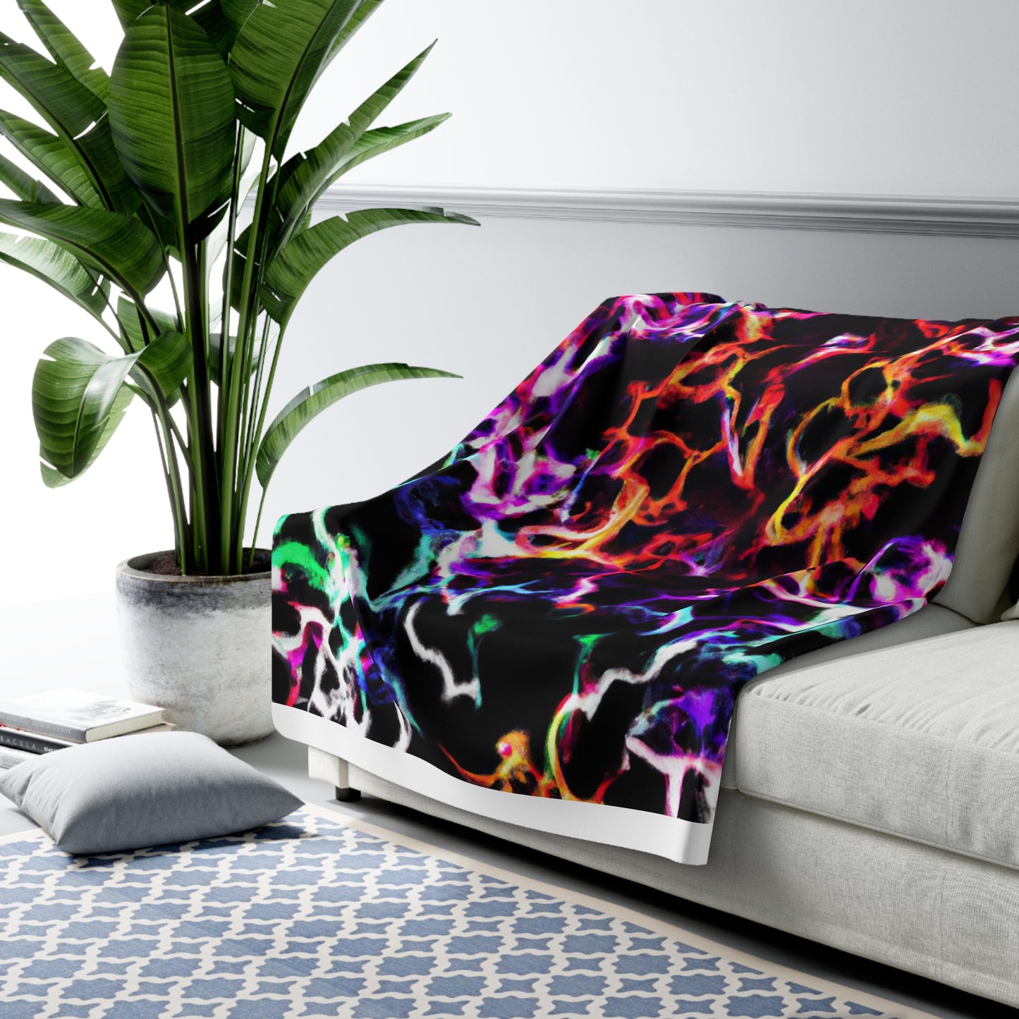 Hans van der Meer - Trippy Infinity Patterns Sherpa Blanket