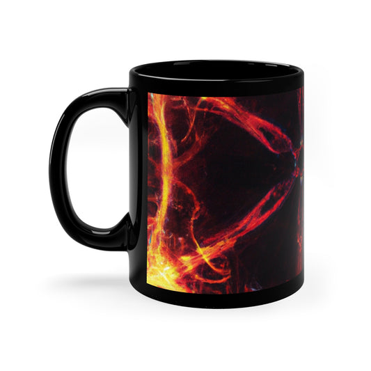 Cosmic Neon Amazement. Trippy Infninty Patterns 11oz Black Mug