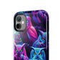 "Vivid Neon Nocturnal Symphony" NEON Owls Tough Phone Case