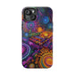 Vivid Voyage of Infinity Neon Splendor. Neon Trippy Infinity Patterns Premium Art Magsafe Magnet Tough IPhone 13 14 15 Pro Plus Max and Mini in Matte and Glossy Phone cases