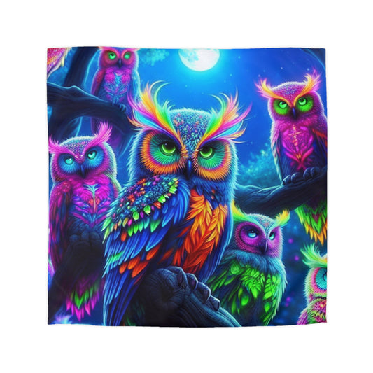 Giovanna de'Ravelo - NEON Owls Microfiber Duvet Cover